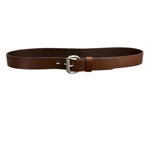 Cabela’s Western Brown Genuine Full Grain Buffalo Leather Belt Men 42.5”46.5”